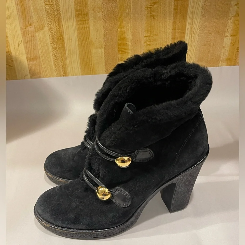Coach Lenora black suede ankle boots - Picture 2 of 11
